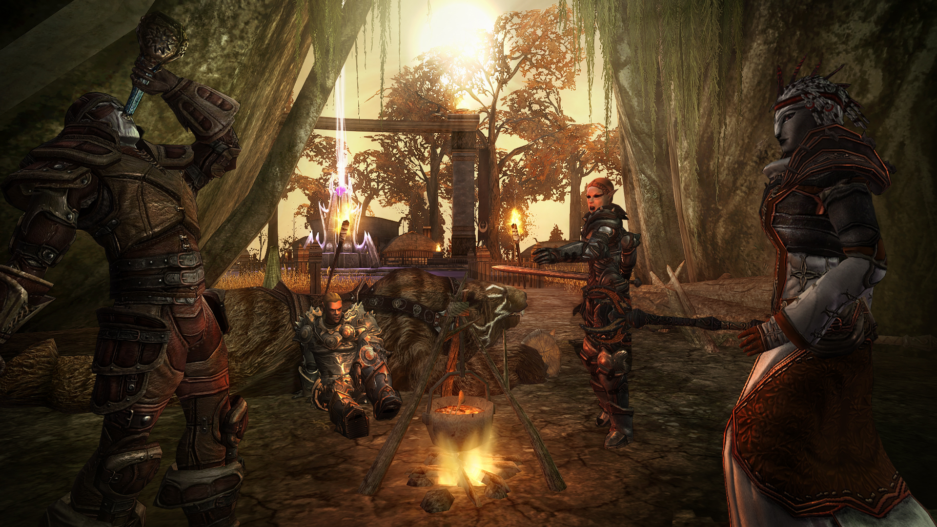 Unholy Wars campfire party screenshot